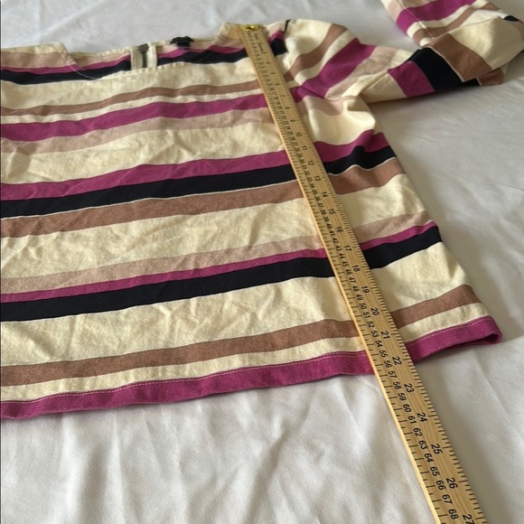 J. Crew Striped Top in Pink, Cream, and Brown - Picture 5 of 12